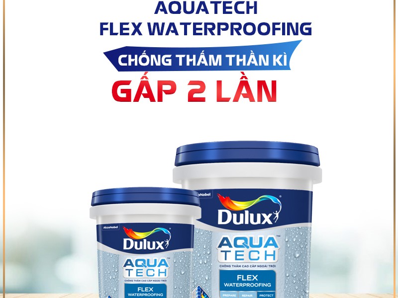 Tường nhà bị thấm nước? Giải pháp chống thấm hiệu quả gấp 2 lần từ Dulux Aquatech Flex Waterproofing